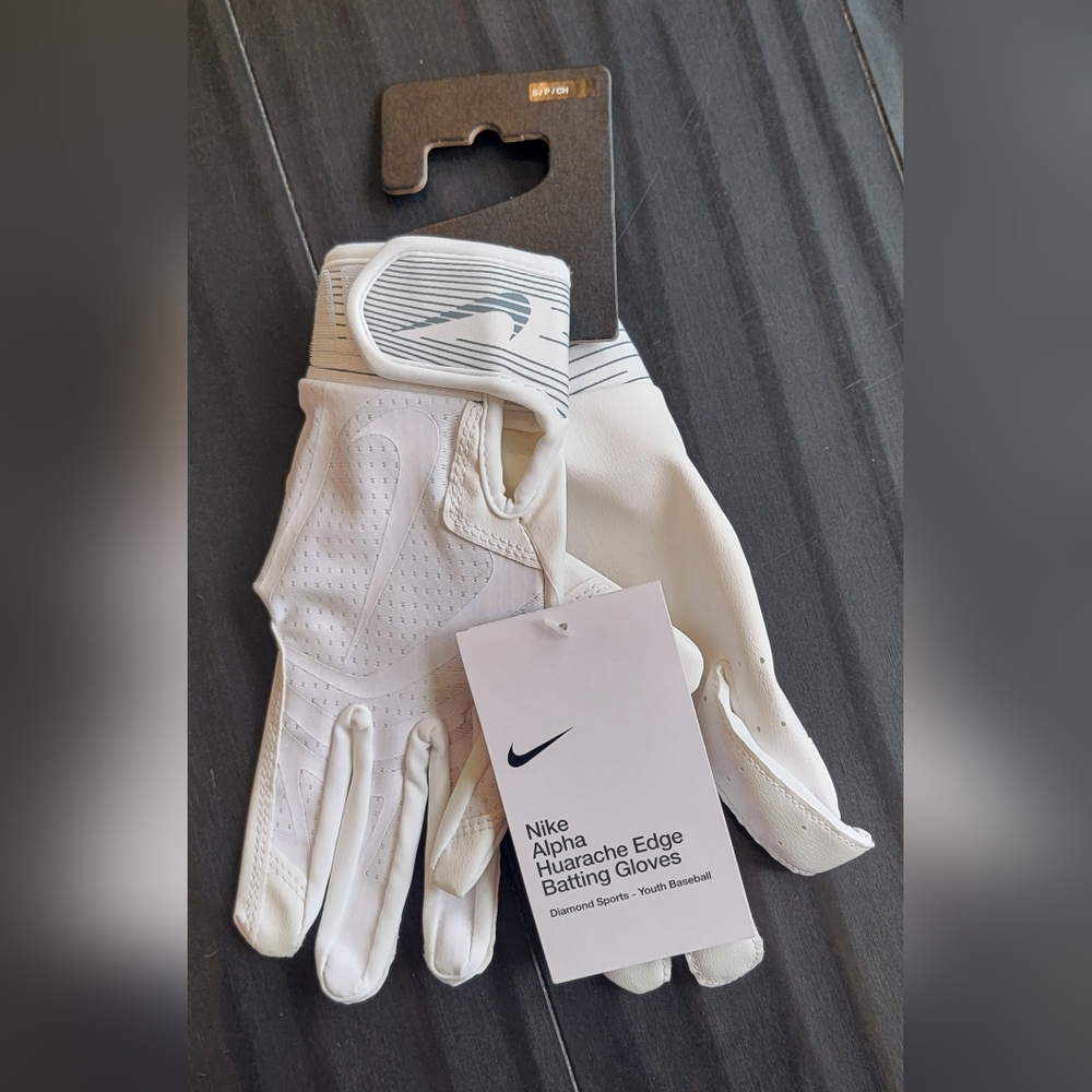 Nike White Batting Gloves